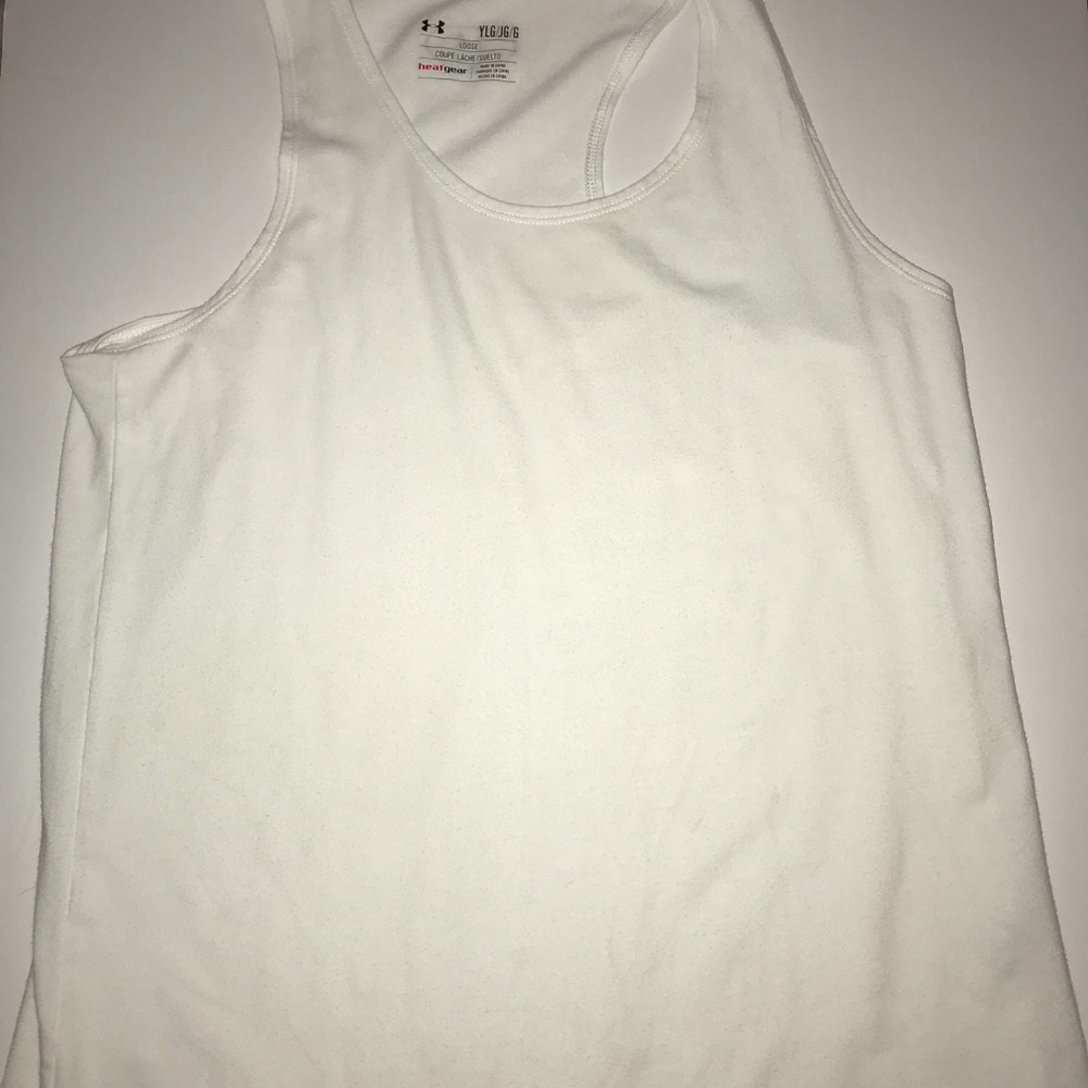 Under Armour heatgear white tank top.